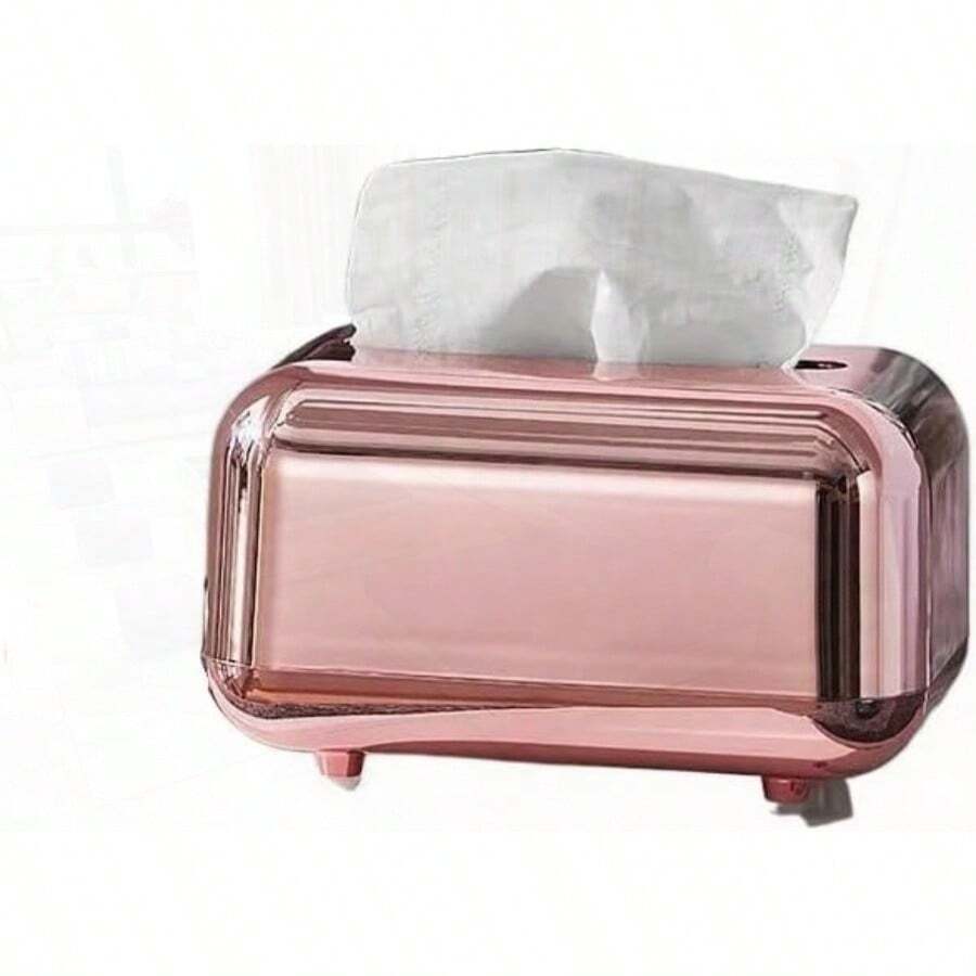 Tissue Boxes Storage Napkin Holder Kitchen Tissue Box Paper Case Organizer Ornament Craft Desktop Tissue Holder Pink - Rosa - Ver 1