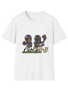 JJ McCarthy Jefferson Vikings Football Fan Unisex Softstyle T-Shirt, Sports Tee - 白色 - 查看 1