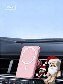 15W磁吸式无线车载充电器支架 - 兼容 17/16/15-11 Pro Max/Mini及所有支持Qi无线充电的手机，支持USB-C快充，360°旋转支架