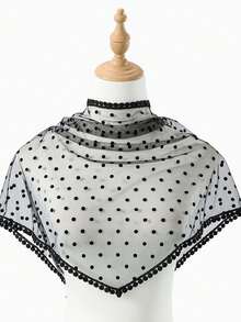 1pc Fashionable Polka Dot Versatile Triangular Scarf For Women, Breathable Decorative Shawl, Elegant For Spring/Summer/Autumn - Multicolor - View 7