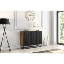 Creative Furniture Ripple Sideboard 100cm - Modern Fluted Design With Push To Open Doors - Multicolor - Ver 6