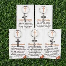 5/10件套十字架钥匙扣套装，带来好运钥匙扣套装，送给家人和朋友的好运礼物，祈祷礼物，附赠励志卡片[AB套装带卡片，C套装不带卡片] - 彩色 - 查看 14