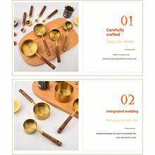 8 Piezas Pequeña Cucharada De Aceros Inoxidables Que Miden Coffee Scoops Cucharara Metal Cocina Para Tés Scoops Azúcar Herramienta Cocina - Plateado - Ver 4