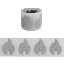 1 Roll, FG017 Flame Reflective Sticker, Creative Small Flame Sticker, High Visibility Reflective Decal
