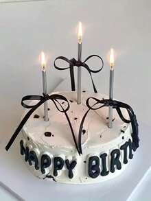 6/18/36 Peças Velas de Lápis de Bolo de Aniversário Feliz, Velas Espirais, Decorações de Bolo de Aniversário, Velas de Lápis Retas, Decoração de Sobremesa, Artigos de Festa, Ano Novo, Dia dos Namorados, Festival - Multicolorido - Visão 3
