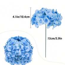 30pcs Artificial Hydrangea Flower, Artificial Hydrangea Flowers Heads With Stems For Outdoors Home Garden Outdoor Ceremony Wedding Arch Floral Decor, Spring Summer Home Decor Realistic Faux Hydrangea Heads (Blue) - Blue - View 2