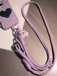 2026 New Year's Gift Crossbody Phone Lanyard, Valentine's Day Lanyard Hand, Small Daisy Pendant Machine Lanyard, Women's Crossbody Adjustable Ponytail Braided Rope Long Cartoon Cute Pendant Pendant Outdoor Travel - Multicolor - View 3