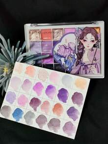 24色中国传统珠光固体水彩颜料 - 敦煌宫廷风格高端艺术用品，适合成人艺术家，是手绘插画工艺项目的理想之选 - 24色 - 查看 7