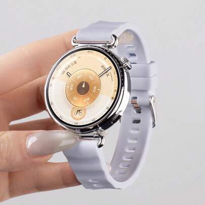 1 pieza Correa deportiva de silicona suave y transpirable de 18 mm, ajustable, compatible con HUAWEI Watch GT6 GT5 GT5 Pro GT4 de 41 a 42 mm