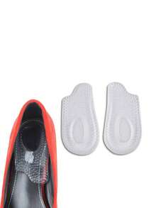 2pcs Transparent High Elastic Shock Absorbing Comfortable Insoles, Soft Silicone Heel Protector Pads, Anti-Heel Spur Foot Pain Relief Insoles For Sports Shoes And Casual Shoes