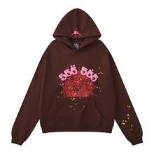 SP5DER Unisex Hoodie , 555 Graphic , Spider Hoodie Graphic Sweatshirt Novelty Gift - 棕色 - 查看 5