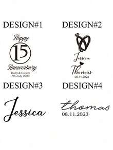 Personalized Champagne Flute - Customizable With Name And Date, Beautifully Engraved Champagne Glass, Bridesmaid Gift, Bridal Anniversary - Luxury Collectible, High-Quality Reusable Hand-Wash Glassware, Romantic Couples Gift, Durable Glass, Suitable For Valentine's Day - Multicolor - View 7