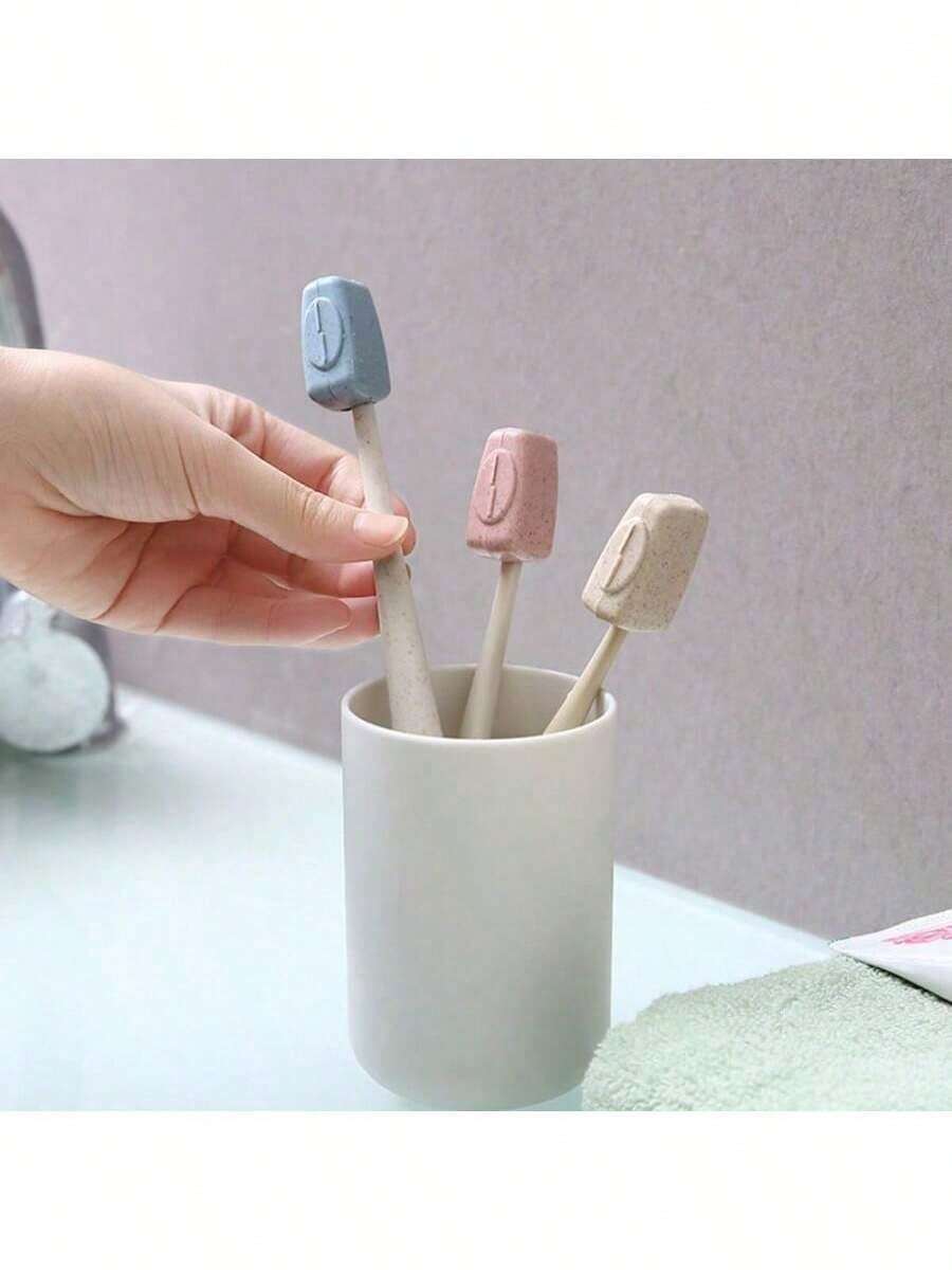 4pcs Toothbrush Covers, Portable Outdoor Travel Toothbrush Holder, Portable Toothbrush Head Storage Protective Cover Bath Accessory Organizer Home Bathroom Decor Fall Decor Back To School - Multicolor - View 1