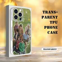Foto grupal de  juntos en un campo de hierba. Esta elegante funda es compatible con los modelos  16, 15, 14 Pro Max, 13, 12, 11, XR y XS Plus. Fabricada en silicona TPU, ofrece protección contra golpes y caídas, además de una sensación superior. Es un regalo ideal para familiares, amigos y seres queridos, y una opción perfecta para Navidad. - transparente - Ver 4