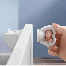 1/3 piezas Cerraduras magnéticas invisibles para cajones de fácil instalación - Multifuncional con respaldo adhesivo, sin herramientas necesarias, plástico con acabado pintado para gabinetes y cajones - Blanco - Ver 1