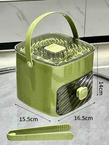 48-Slot Silicone Ice Cube Tray With Lid And Storage Box, Press Button Easy Release Ice Cubes For Whiskey, Cocktails, Beer (Green)