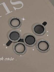 6 miếng dán bảo vệ ống kính camera lấp lánh tương thích với iPhone 11-16, MB: Chống trầy xước, vừa khít hoàn hảo - Tăng vẻ đẹp cho điện thoại! Miếng dán bảo vệ ống kính camera lấp lánh tương thích với dòng Apple 11/12/13/14/15/16/16 Plus/16 Pro/16 Max - Bạc - Xem 8