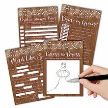 DHadley Designs Rustic Bridal Shower Games For 20 Guests Fun And Hilarious Bridal Games For Showers Wedding Shower Engagement Classy Party Activities - 如圖 - 查看 1