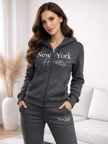 Nes Sport Ladies Set With New York Design - 深灰色 - 查看 3