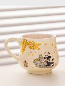 1 pieza Taza de alta calidad, hermosa taza para el té de la tarde, taza de café doméstica linda y divertida, taza con asa personalizada y creativa, vaso de agua - Multicolor - Ver 8