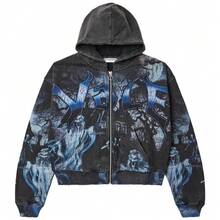 Men's High Street Fashion Zipper Hoodie 3D Printed Personalized Temperament Hoodie Youth Large Casual Sports Style Zipper Hoodie - KTT004 - 查看 8