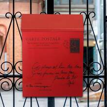 Red Large Letter Box Post Mail Box Wall Mounted Post Box Lockable With 2 Keys HS - Red - View 10