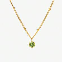 1 Pc 12 - Month Birthstone Pendant Necklace, Dainty Versatile Stylish Sleek Delicate Modern Classic Personalized Bold Accessory, Light Luxury, Fashionable, Suitable For Daily Wear, Work, Party, Wedding, Vacation, Music Festival, Dinner - 2月暗紅色 - 查看 8