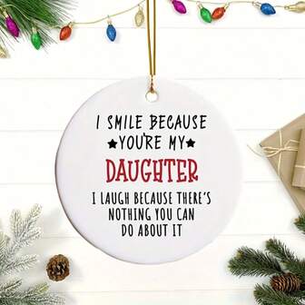 1 pieza Adorno de regalo redondo de acrílico - Cumpleaños, Navidad, Decoración colgante - No se necesita electricidad, recuerdo resistente, regalo decorativo para seres queridos, recuerdo sentimental, impresión de alta calidad