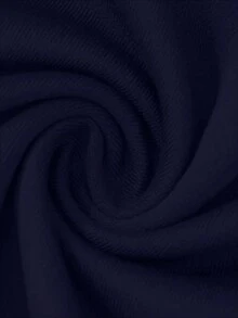 Minimal Logo T-Shirt, Casual, Long Sleeve, Street Style, Unisex, Perfect For Transitional Seasons, Spring, Early Fall, And Everyday Wear. 100% Cotton. Stylish. - 藏蓝色 - 查看 6