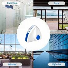 Magnetic Window Cleaner Double Sided Indoor Outside Glass Cleaner Magnet Washer - Blue and White - View 6