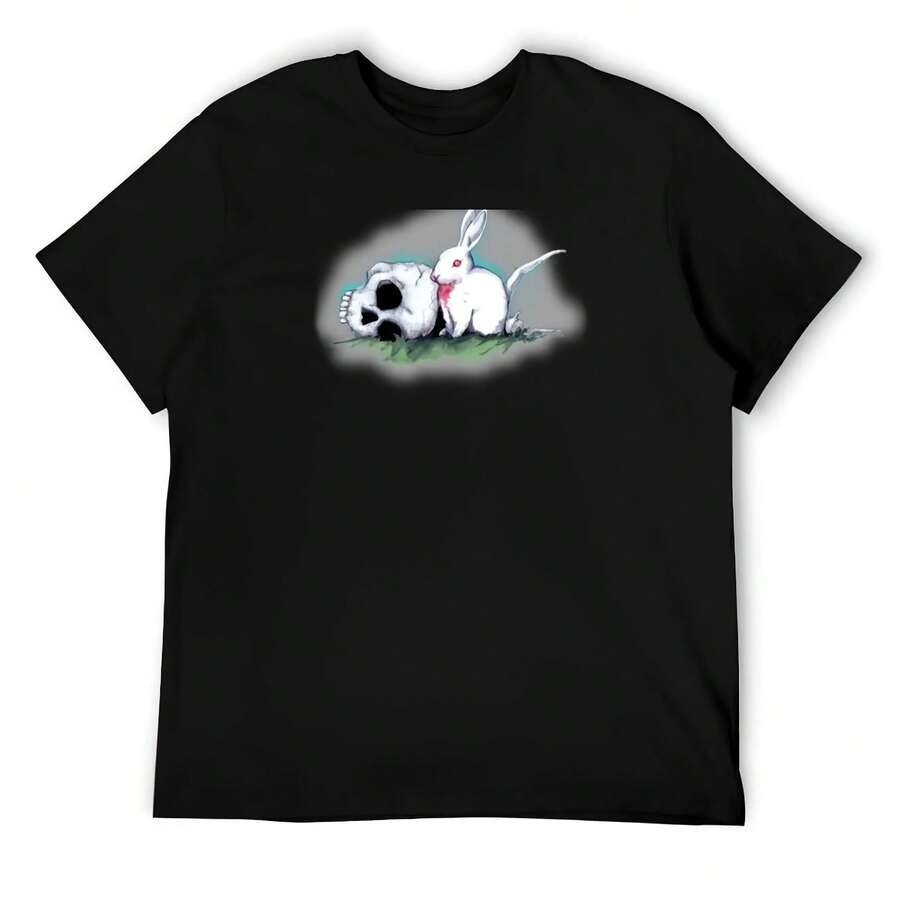 Camiseta "No Ordinary Rabbit", divertida, de algodón, para hombre, con gráficos - Negro - Ver 1