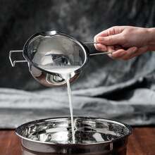 9.65-Inch Double Boiler, Stainless Steel Melting Bowl, Suitable For Melting Chocolate, Candy, Butter, Cheese, Caramel And Soap, Wax Making - Silver - View 7