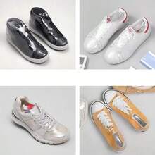 100个PVC热缩袋，鞋类收纳袋，热缩膜，鞋靴保护膜，防潮防尘防氧化透明鞋套，化妆品盒收缩膜，透明热缩膜，用于包装、密封和储存，防尘塑料袋，适用于家庭、办公室、旅行、厨房、浴室 - 礼品包装、收纳和家居用品 - 白色 - 查看 6