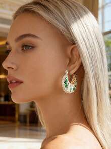 Retro Virgin Mary Earrings Hollow-Out Elegant Perfect For Women Combine Well With Any Outfit Top Gift Choice - Multicolor - View 4