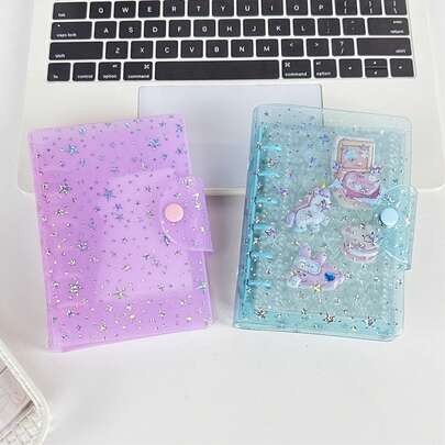 A7 Portable Transparent Binder, Clear Sticker Book, Photo Storage Sleeves, Album, Budget Planner, Diary, Notebook, Office Supplies