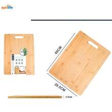 Thớt tre tự nhiên, 5 kích cỡ tùy chọn, thớt kháng khuẩn dùng trong gia đình. - Màu tre tự nhiên - Xem 11