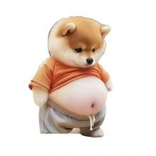 1pc Cute Dog Squeeze Toy, Stress Relief Toy, Car Crash Pad Sticker - Multicolor - View 3