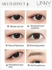 unny club 0.009毫米超细液体眼线笔，睫毛根部眼线笔，高显色度，出墨流畅，速干，防水防汗 - #03 Brown (new) - 查看 6