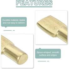 Uxcell 30Pcs Shelf Support Pegs 5mm Spoon Shape Shelf Support Pins Metal Support Pegs Holder For Kitchen Cabinet Bookcase Gold - Gold - View 4