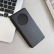 高级智能视窗PU皮革钱包翻盖手机壳,兼容三星Galaxy S25 Ultra S24+ S23 FE S22 Ultra A36 A16 A26 A56,兼容Pixel 8 8A 8PRO 9 9PRO - 带卡槽、可折叠支架、全包防震保护套 - 黑色 - 查看 9