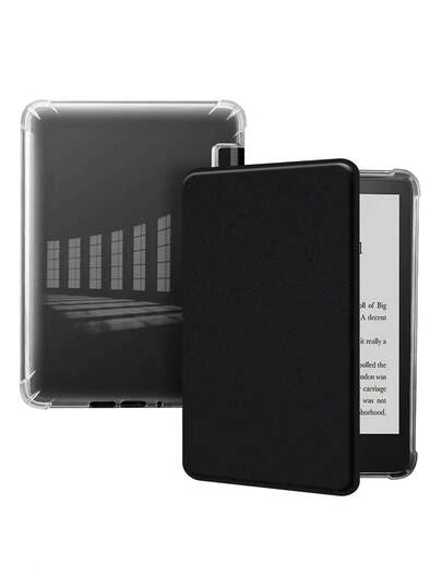 Funda para libro electrónico compatible con Kindle de 6" de la 11.ª generación (lanzamiento de 2024 y 2022) - Carcasa protectora trasera de TPU transparente ultra delgada con activación/suspensión automática para Kindle Paperwhite de 12.ª generación 2024, personalizable para uso diario y regalos festivos