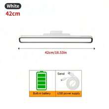 1 đèn bàn LED, 3 chế độ sáng, có thể điều chỉnh độ sáng, điều khiển cảm ứng, lắp đặt từ tính, bảo vệ mắt không nhấp nháy, góc điều chỉnh 88°, chiều dài 42cm/32cm, thích hợp cho bàn làm việc, học tập, văn phòng, đèn ngủ - trắng - Xem 11