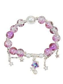 新款渐变五角星手链，情侣和闺蜜的甜蜜饰品 - 彩色 - 查看 2