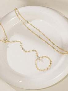 Elegant Sparkling Cubic Zirconia Multi-Layer Stacked Finger Ring Bracelet Set, Suitable For Women's Daily Wear, Nightclub Party, Gathering - Silver - View 4