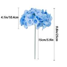 30pcs Artificial Hydrangea Flower, Artificial Hydrangea Flowers Heads With Stems For Outdoors Home Garden Outdoor Ceremony Wedding Arch Floral Decor, Spring Summer Home Decor Realistic Faux Hydrangea Heads (Blue) - Blue - View 8