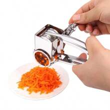 Premium Stainless Steel Cheese Grater - Manual Rotary Cheese Shredder With Replaceable Blades, Durable Metal Kitchen Tool, Easy Cheese Preparation For Home And Restaurant Use, Cheese Grater - Multicolor - View 5