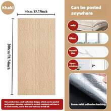 1pc Self-Adhesive Leather Anti-Scratch Wall Protector, Suitable For Cat Trees And Scratching Boards, Trimmable - 78.74*15.75in(200* 40cm) - View 15