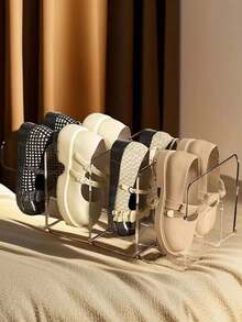 Organizador de almacenamiento multiusos de plástico transparente, estantería de armario de acrílico, organizador de bolsos, adecuado para bolsos y carteras - Solución de almacenamiento que ahorra espacio - Multicolor - Ver 3