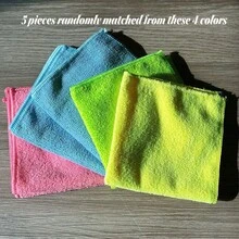 10片装超柔软微纤维清洁布，25*25厘米/30*30厘米，颜色随机，吸水性强，适用于厨房、玻璃、家居清洁 - 厨房、浴室、家用 - 彩色 - 查看 20