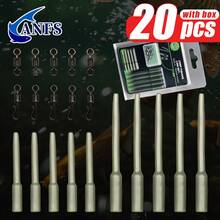 20pcs Carp Fishing Lead Clips & Tail Rubbers Kit Size 4 End Tackle Set With Anti- Sleeves And Quick Change Swivels For Anglers - Multicolor - View 2